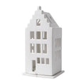 Bild in Galerie-Betrachter laden, Teelichthalter House, Treppengiebel, weiß