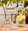 Bild in Galerie-Betrachter laden, SPAR-SET 🖤 Glasbecher & Karaffe HERZ, 3tilg