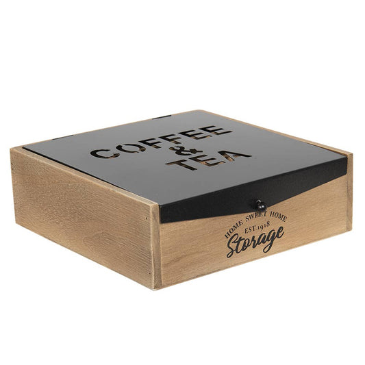 Teebox mit 9 Fächern, Holz