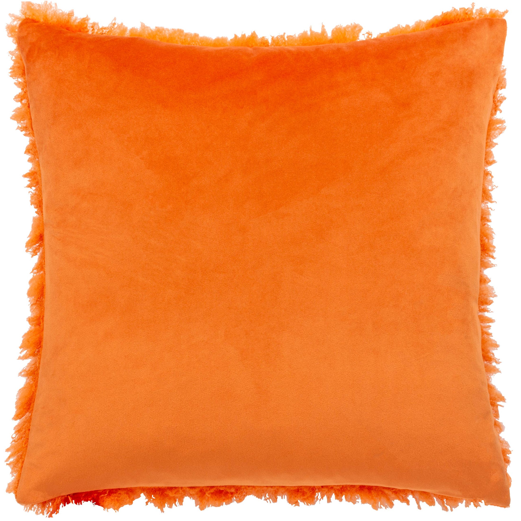 Kissen Fluff Ball aus Kunstfell Orange Fever