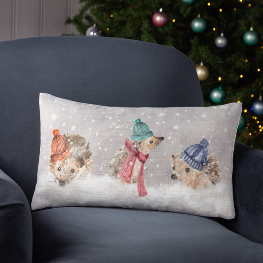 Weihnachtskissen Snowy Hedgehogs