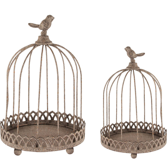 Käfige mit Zopf & Vogel