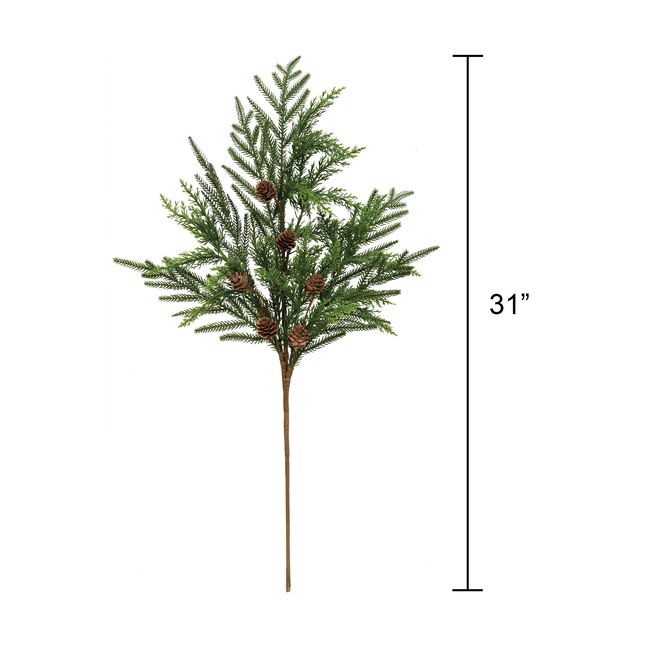 Weicher Nadelkiefer- und Zapfenspray - 78 cm