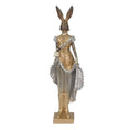 Bild in Galerie-Betrachter laden, Figur Hase 11x8x33 cm Goldfarbenes Polyresin
