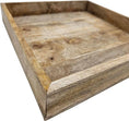 Bild in Galerie-Betrachter laden, Tablett Mangoholz Dekotablett massives Holz Tischdeko Serviertablett 30 x 30 cm
