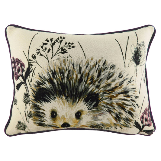 Elwood Hedgehog Kissen, Schwarz/Cremefarben