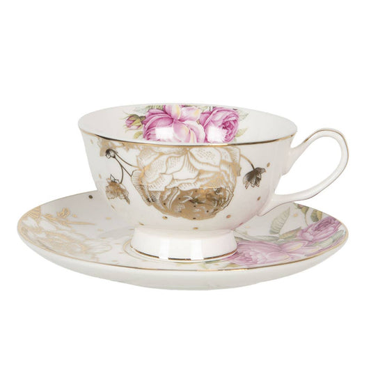 Englische Tasse mit Untertasse LADY