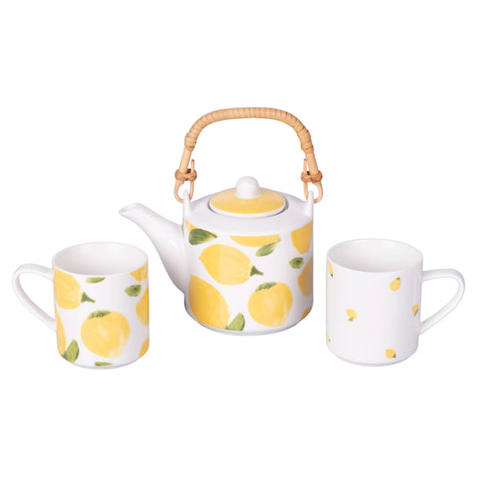 Fruit Life Set Teekanne + 2 Tassen Zitrone