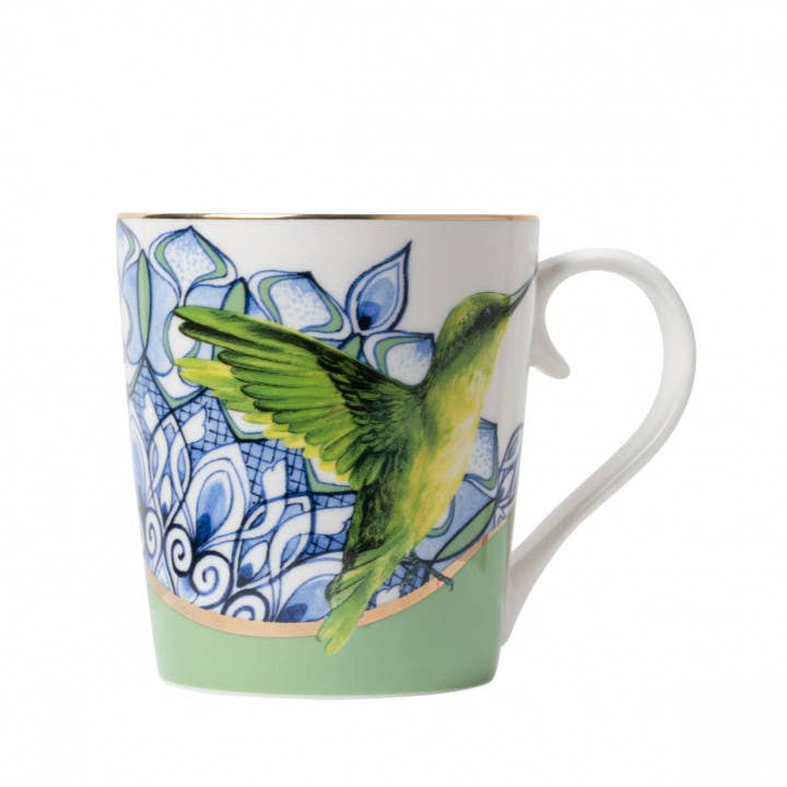 Tasse mit Mandala-Kolibri