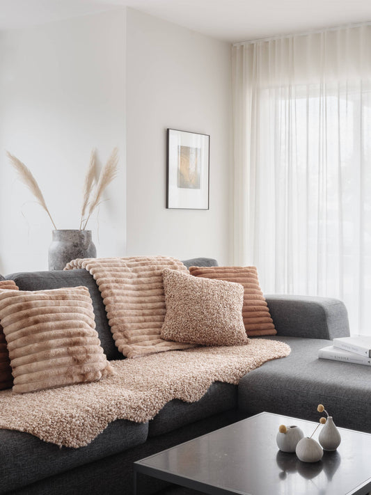 Kuscheldecke Stripy Blanket Toffee