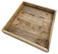 Bild in Galerie-Betrachter laden, Tablett Mangoholz Dekotablett massives Holz Tischdeko Serviertablett 30 x 30 cm
