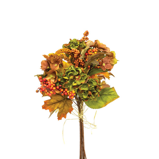 Herbstlicher Hortensien- und Beerenstrauß