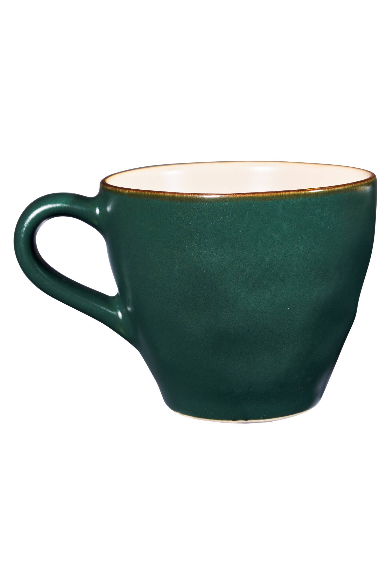 Mediterraneo - Espresso-Kaffeetasse mit grüner Untertasse 2er Set