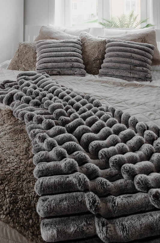 Decke Rocky Smoke 180 cm