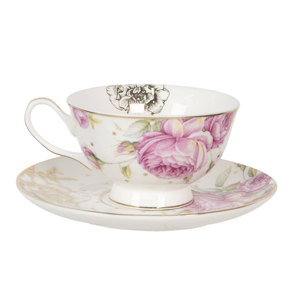 Englische Tasse mit Untertasse LADY