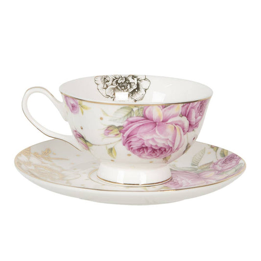 Englische Tasse mit Untertasse LADY