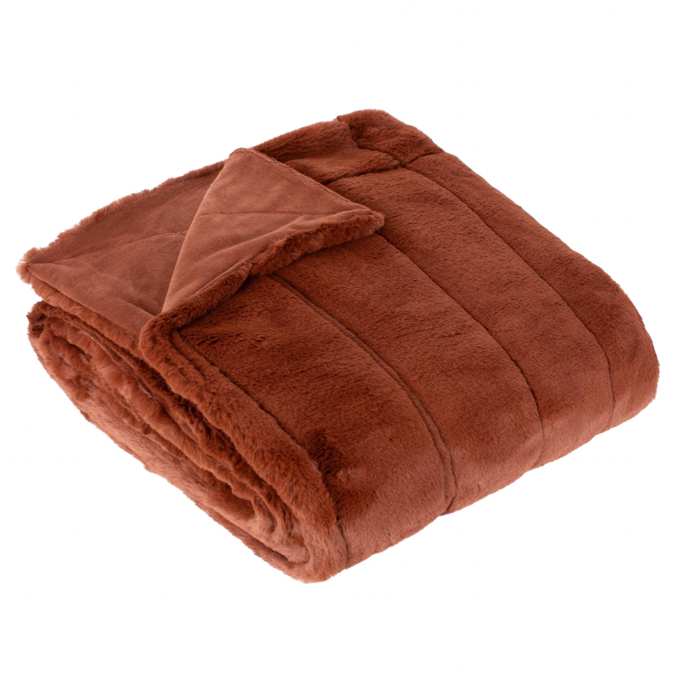 Kuscheldecke Empress aus Kunstfell, rost