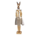 Bild in Galerie-Betrachter laden, Figur Hase 14x10x44 cm Goldfarbenes Polyresin
