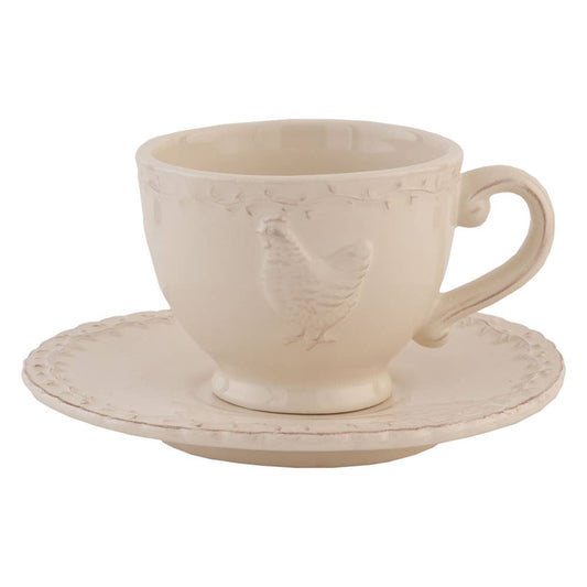Tasse mit Untertasse 'Hühnchen'