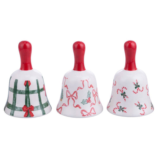 XMAS FLOCKEN GLOCKE 3er Set