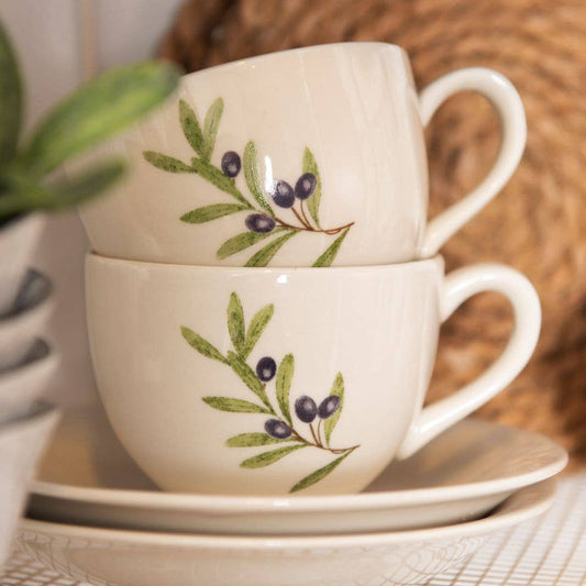 Tasse und Untertasse OLIVENZWEIG, 2er Set