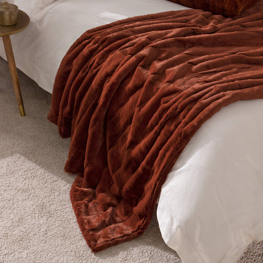 Kuscheldecke Empress aus Kunstfell, rost