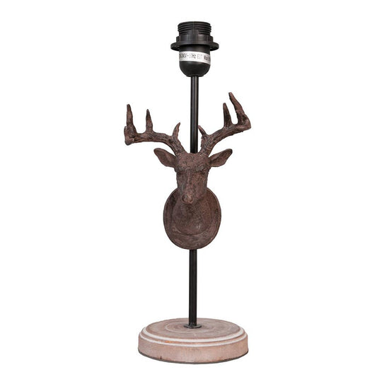 Lampensockel Hirsch Ø 20x46 cm, Metall
