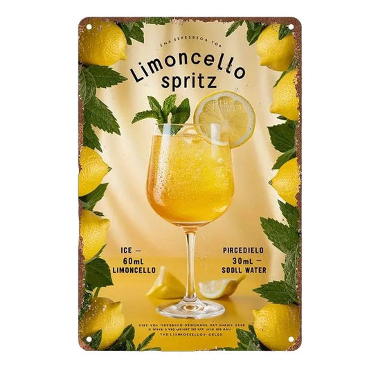 Vintage Metallschild LIMENCELLO