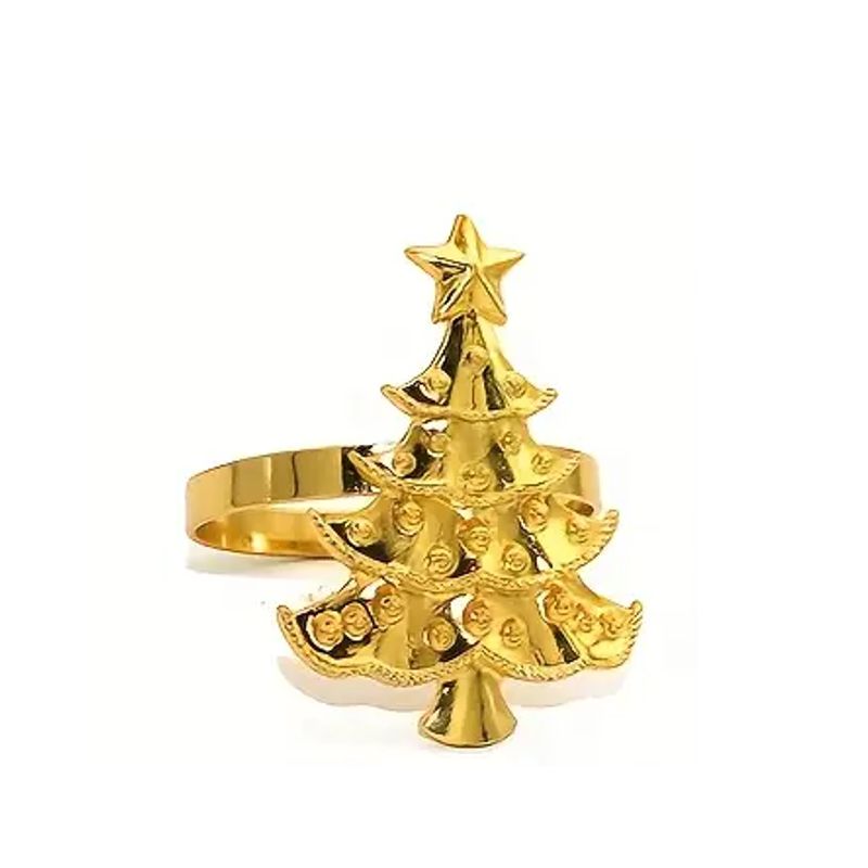 Serviettenringe WEIHNACHTSBAUM, Gold 2 St.