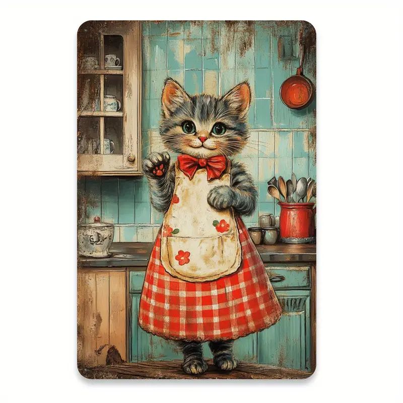 Vintage Metallschild MIAU