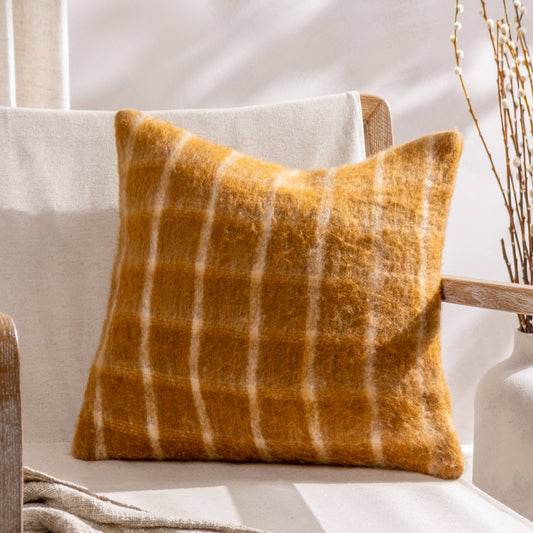 Kissen mit Schafgarbenkaromuster Ginger