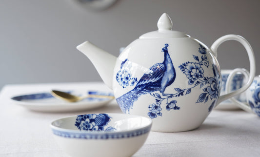 Teekanne Pfau Blau