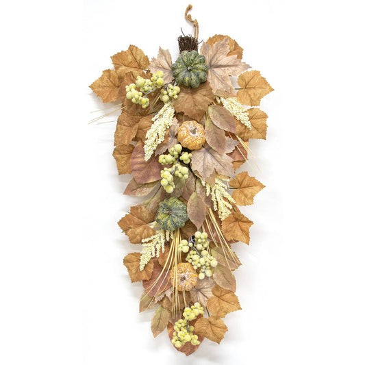 Tropfenform mit windgewaschenem Herbstlaub, 70 cm