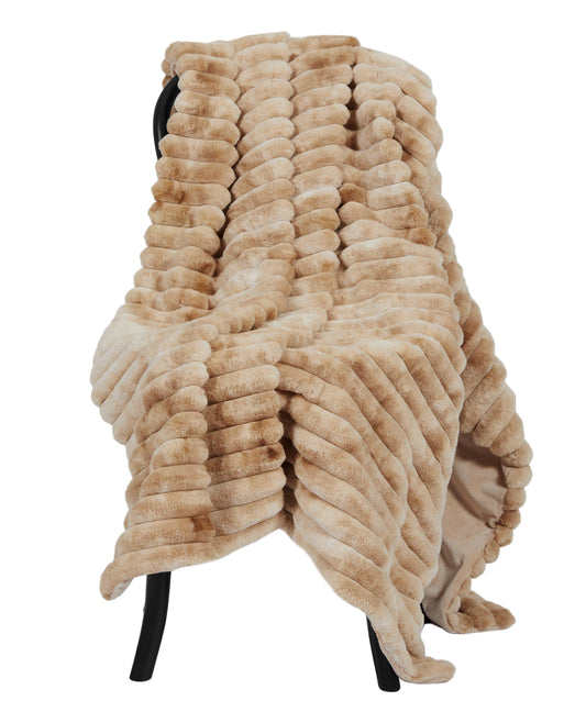 Kuscheldecke Stripy Blanket Toffee