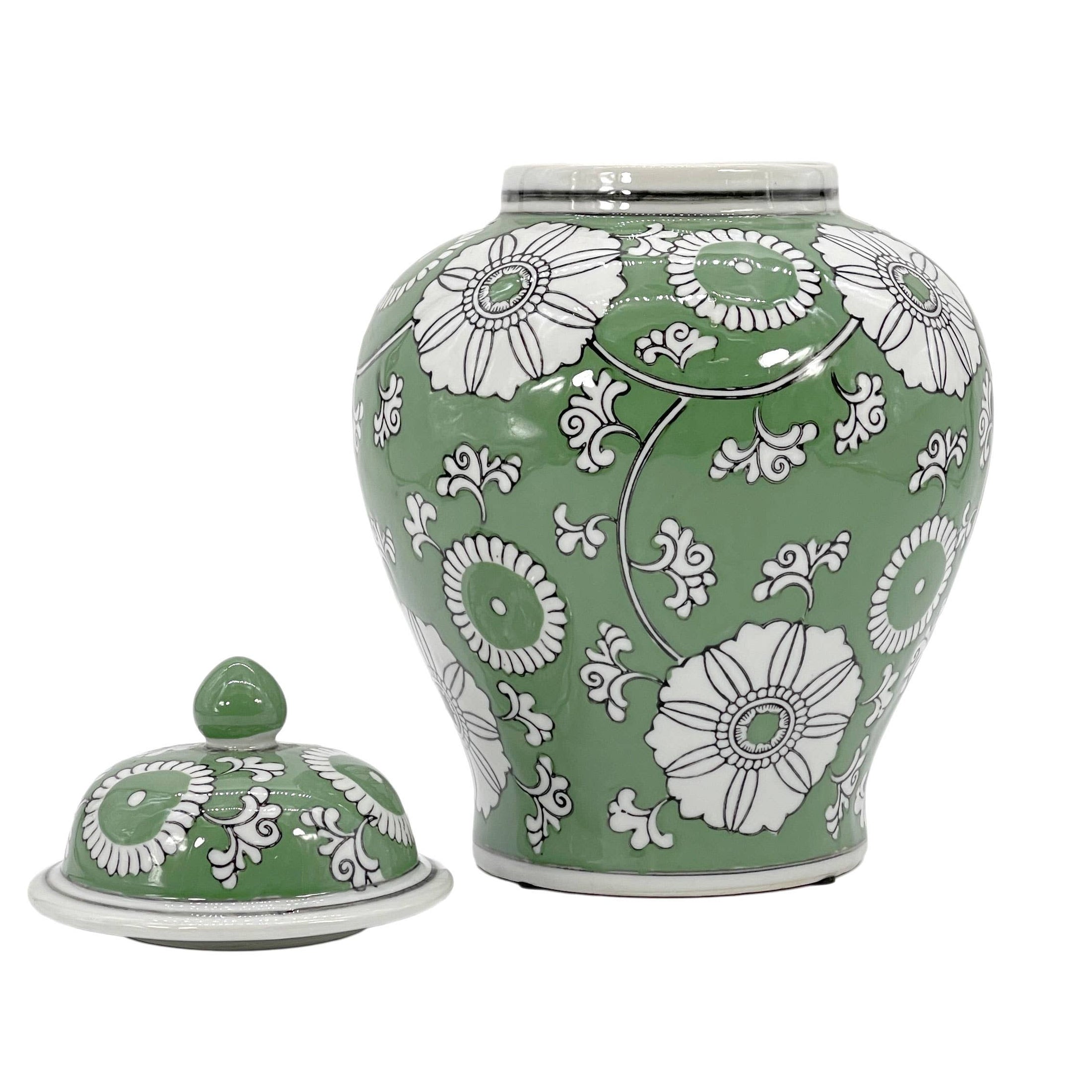 Chinoiserie-Glas aus Keramik