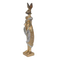 Bild in Galerie-Betrachter laden, Figur Hase 11x8x33 cm Goldfarbenes Polyresin
