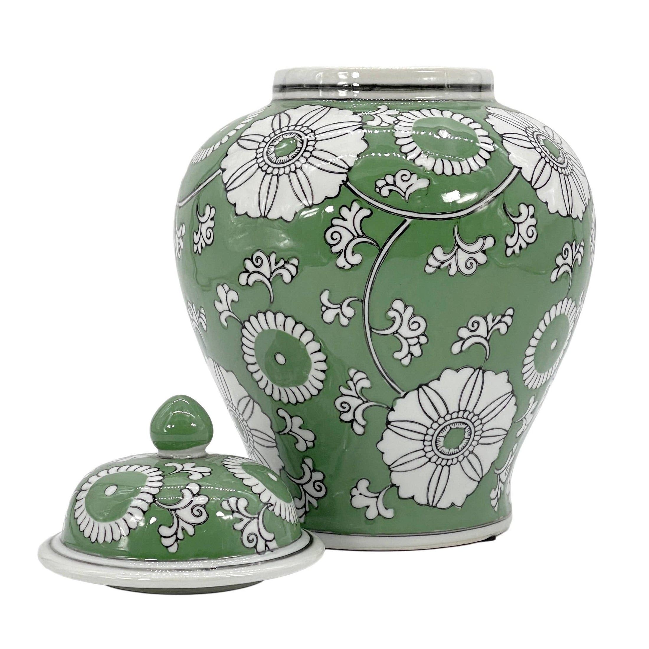 Chinoiserie-Glas aus Keramik