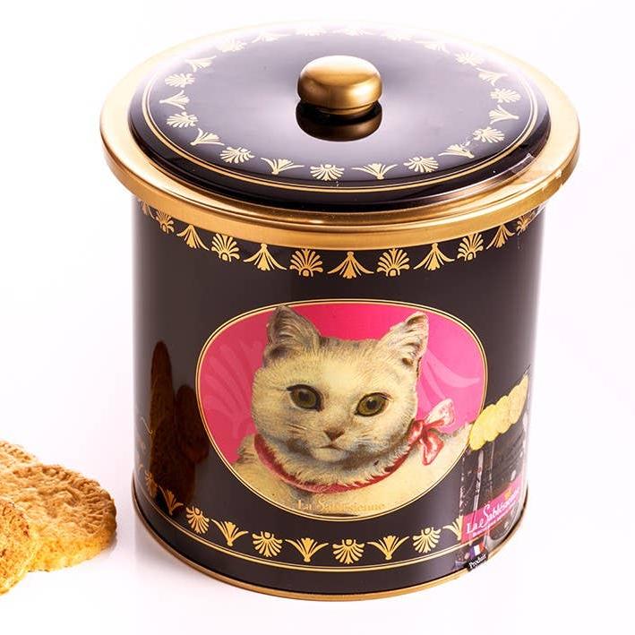 Verschiedene Shortbread-Kekse — Metalleimer „White Cat“, 250 g