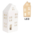 Bild in Galerie-Betrachter laden, Dekoratives Haus mit LED, beige Porzellan
