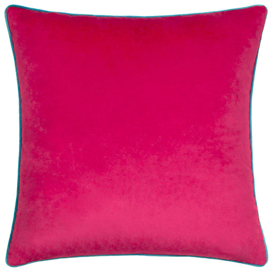 Kissen Meridian Velvet Himbeere/Blaugrün: