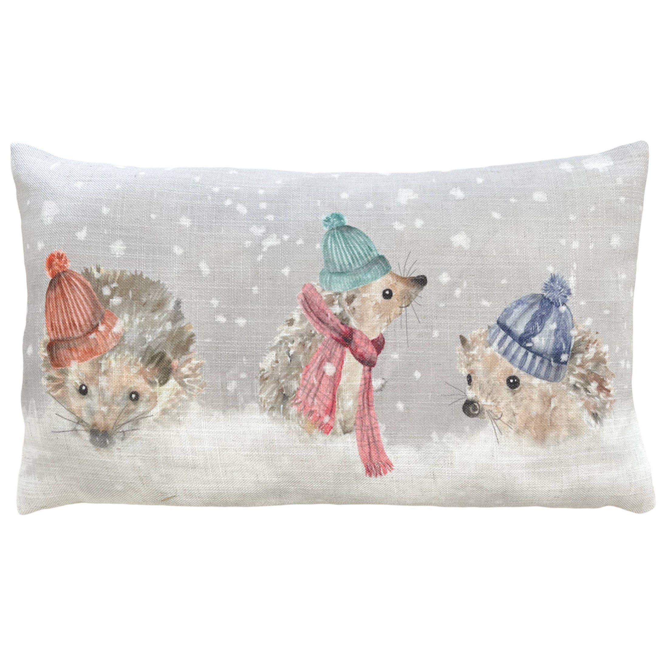 Weihnachtskissen Snowy Hedgehogs