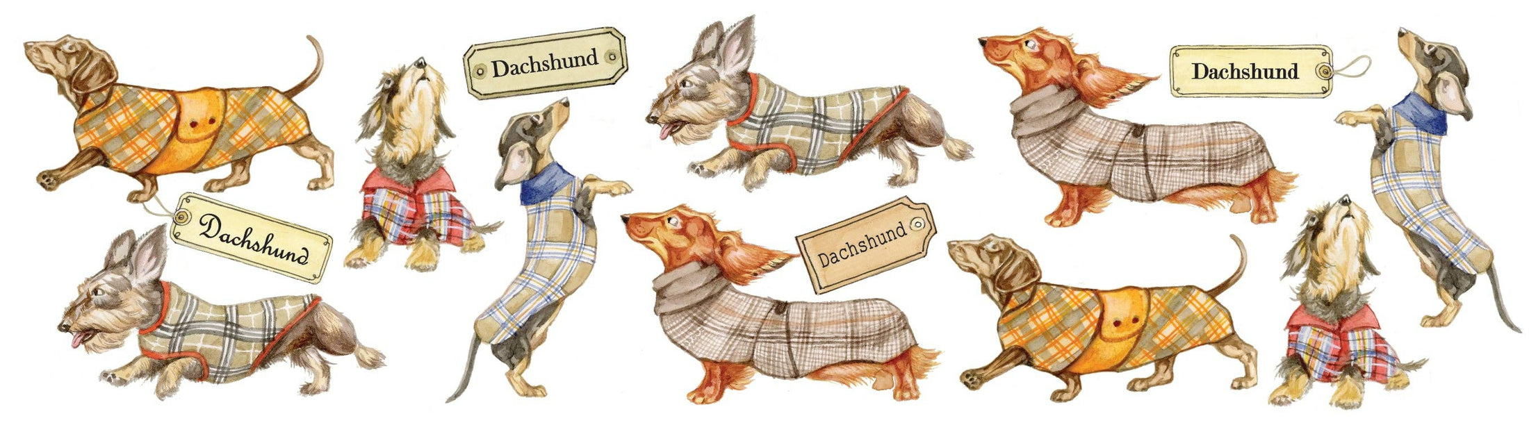 Tassen mit Collage - Dackel