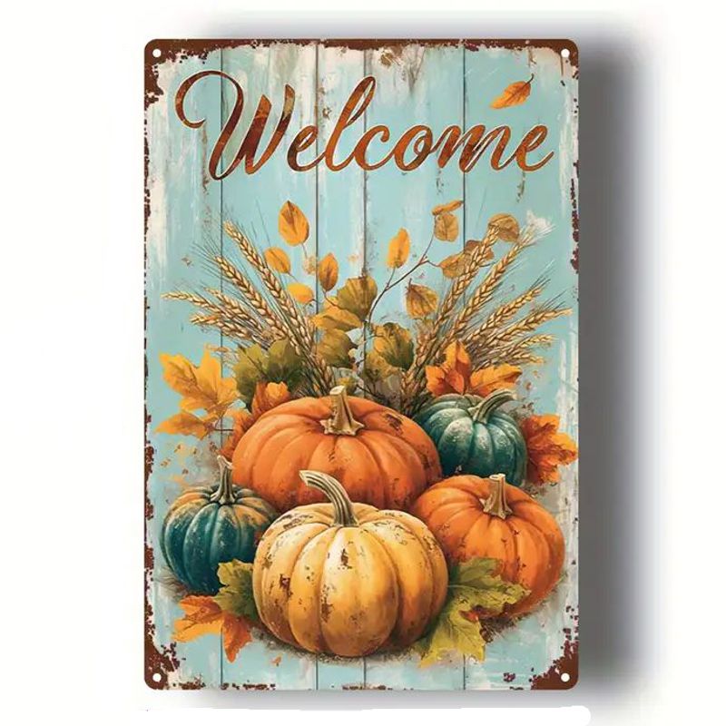 Vintage Metallschild PUMPKIN