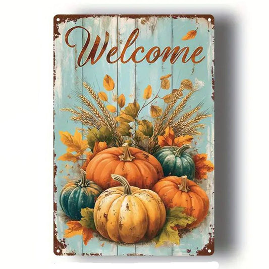 Vintage Metallschild PUMPKIN