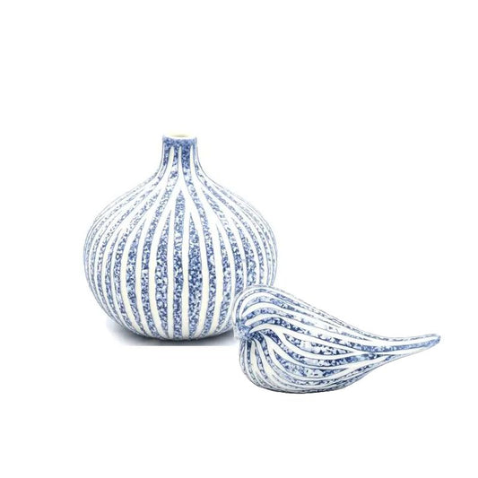 BLUE Bud Vase 6 Vogel